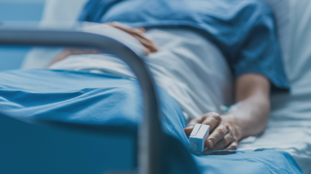 Paciente em recuperação da cirurgia de HoLEP