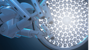 Robô utilizado na prostatectomia robótica para remover a próstata